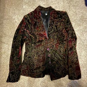 Irridescent velveteen jacket